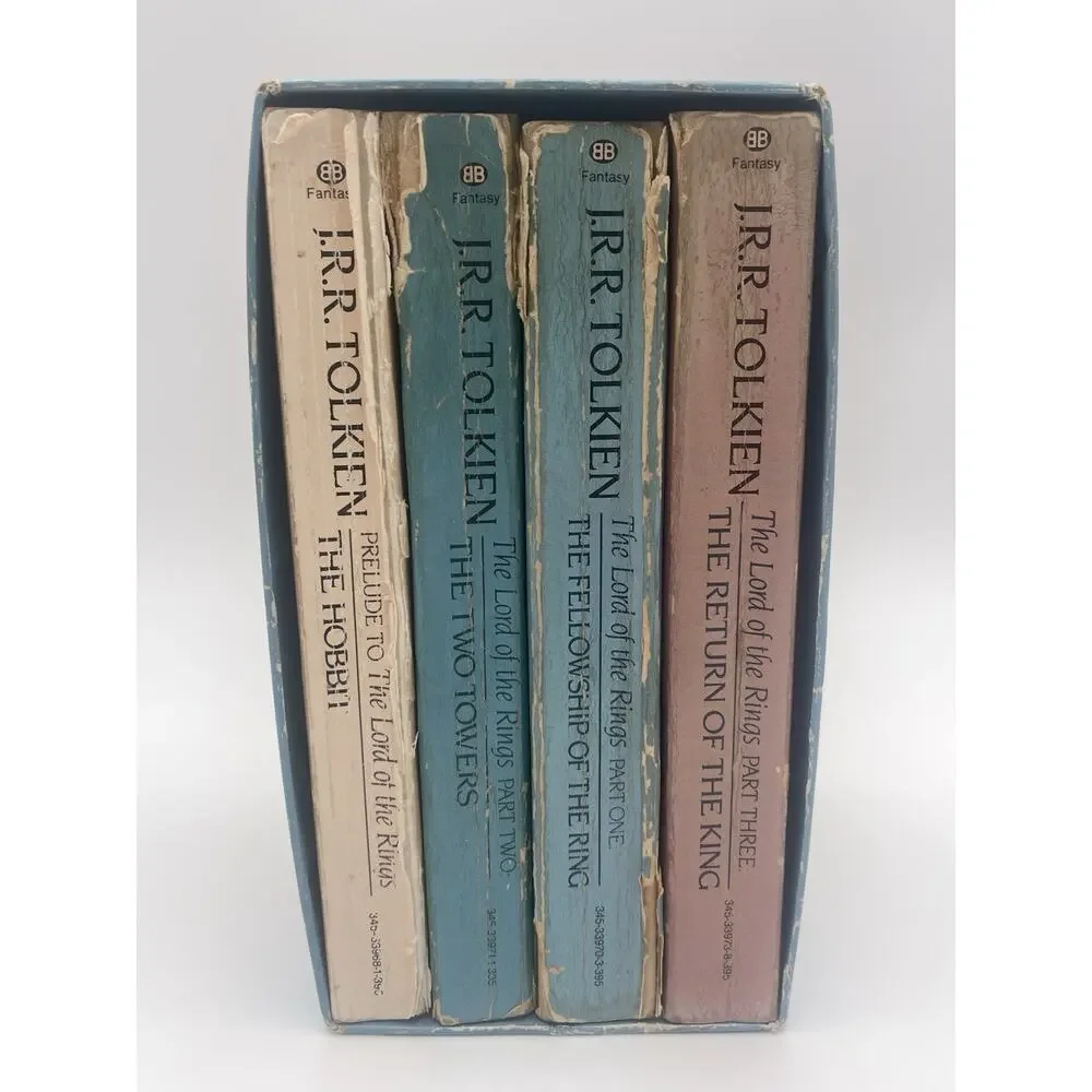Lord of the Rings JRR Tolkien Box Set 1986 Ballantine 4 Paperback Books, Hobbit - Picture 2 of 16